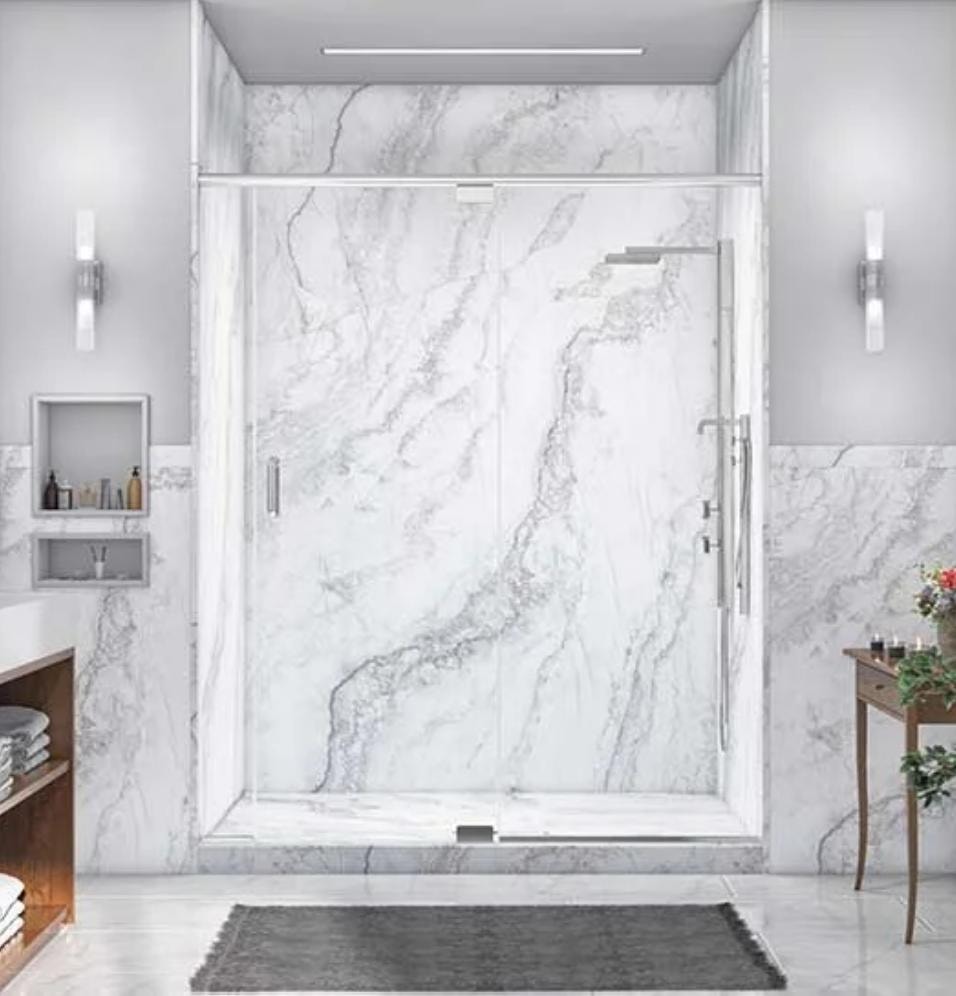 Walk-in shower installation by Budget Bath Ohio